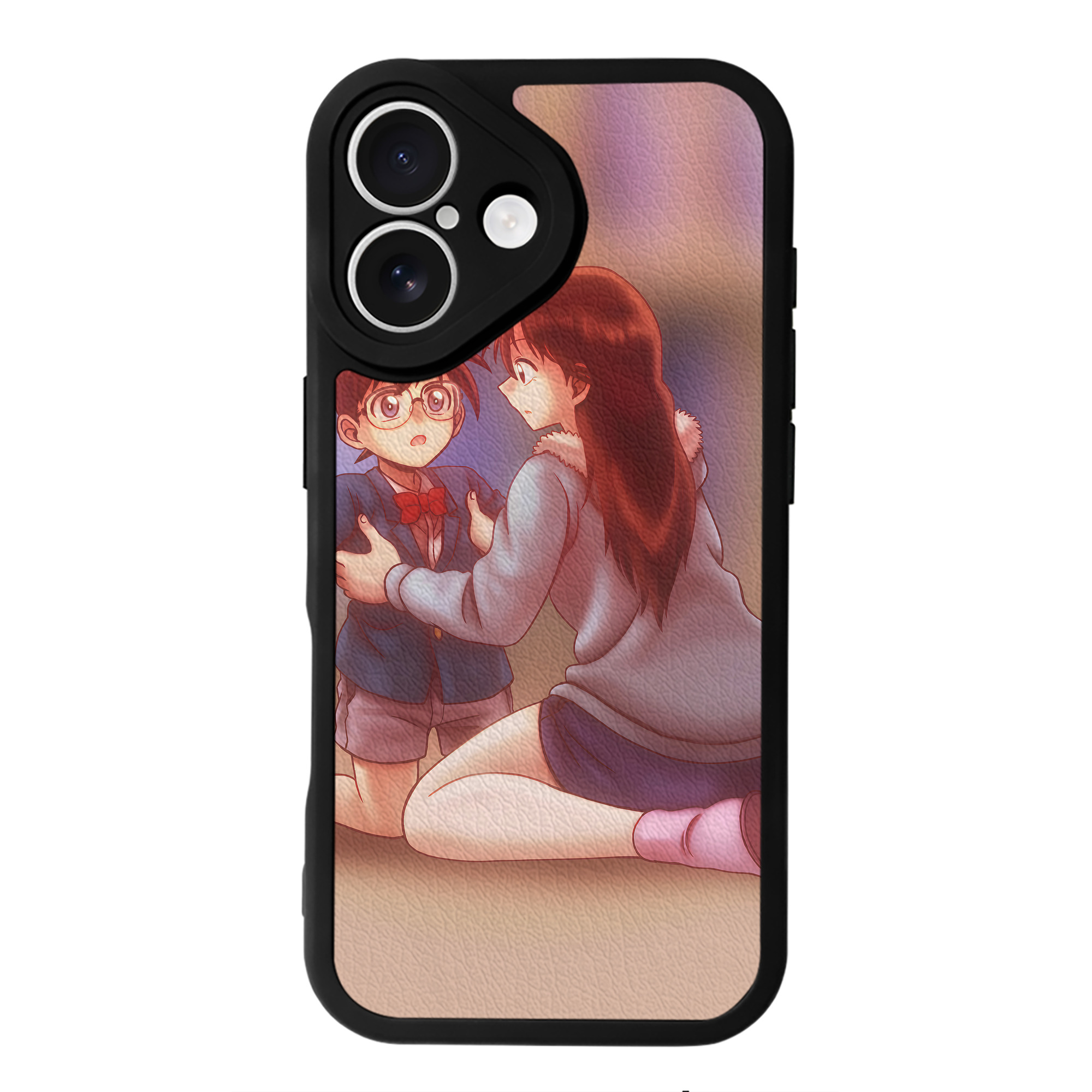 （画像用） 名探偵コナン Detective Conan 【iPhone 16シリーズ対応】シリコンスマホケース（レザー調） 材質：シリコン